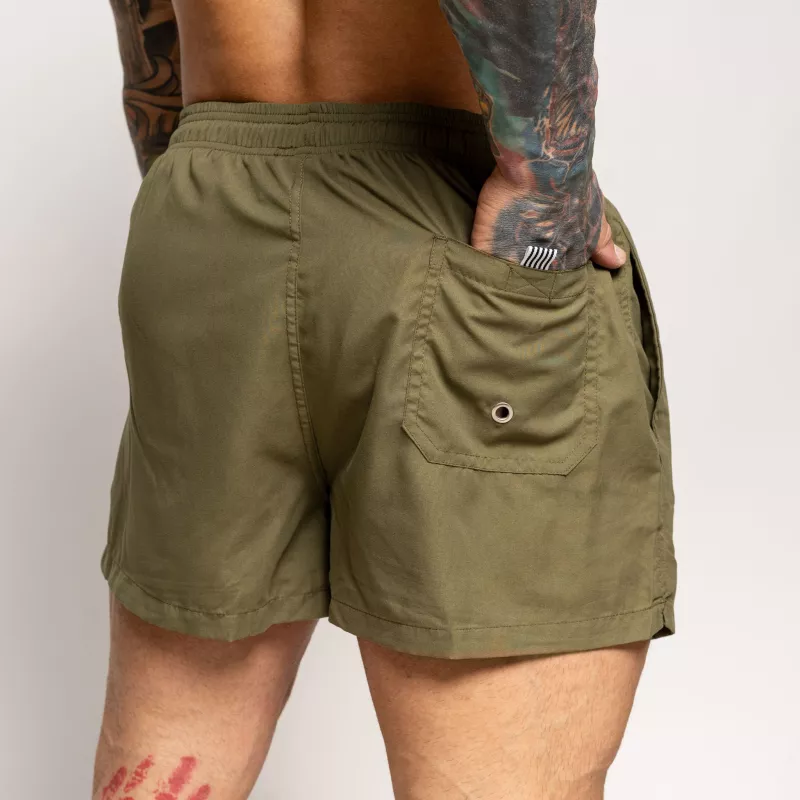 Șorturi baie bărbați Iron Aesthetics Beach Mode, verzi-3
