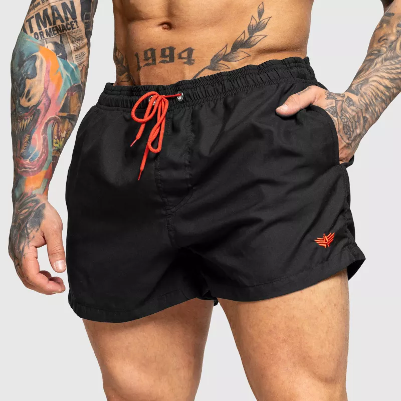 Șorturi baie pentru bărbați Iron Aesthetics Beach Mode, negre-2