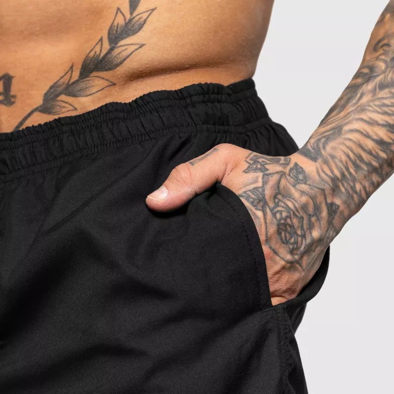 Șorturi baie pentru bărbați Iron Aesthetics Beach Mode, negre-7
