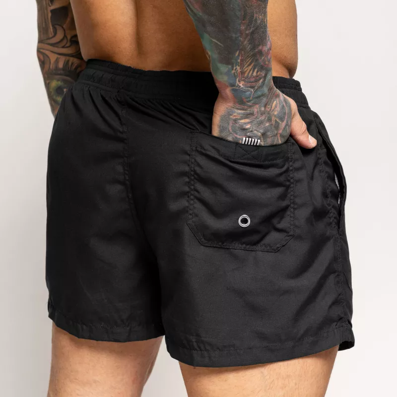 Șorturi baie pentru bărbați Iron Aesthetics Beach Mode, negre-4