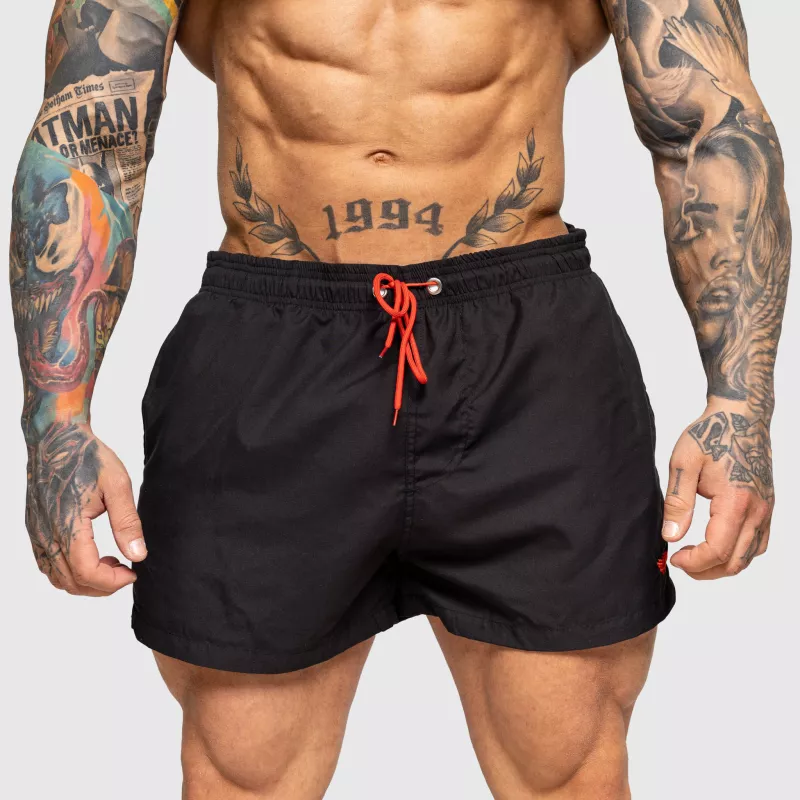 Șorturi baie pentru bărbați Iron Aesthetics Beach Mode, negre-3