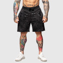 Pantaloni scurți de trening Iron Aesthetics College, washed black