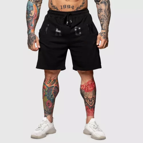 Pantaloni scurți de trening College, negri