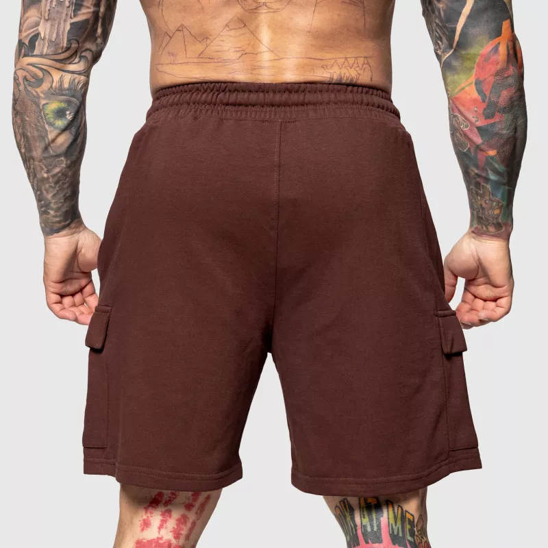 Pantaloni scurți de trening Iron Aesthetics College, maro-3