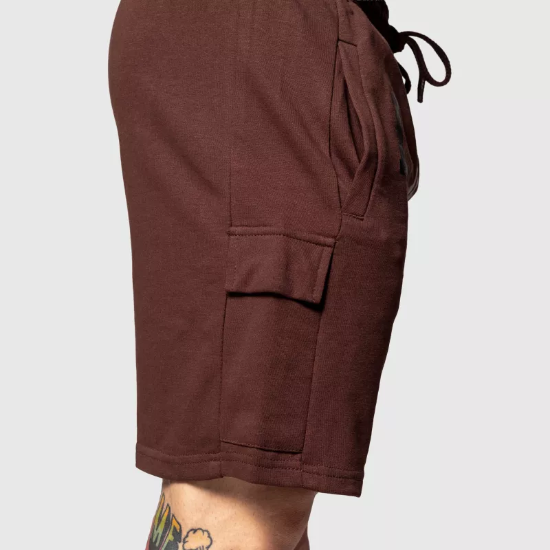 Pantaloni scurți de trening Iron Aesthetics College, maro-5