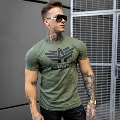 Tricou Ultrasoft Iron Aesthetics, verde armată