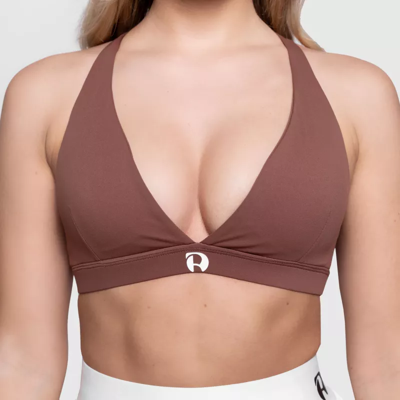 Bustiera sport Iron Aesthetics Delta, maro-6