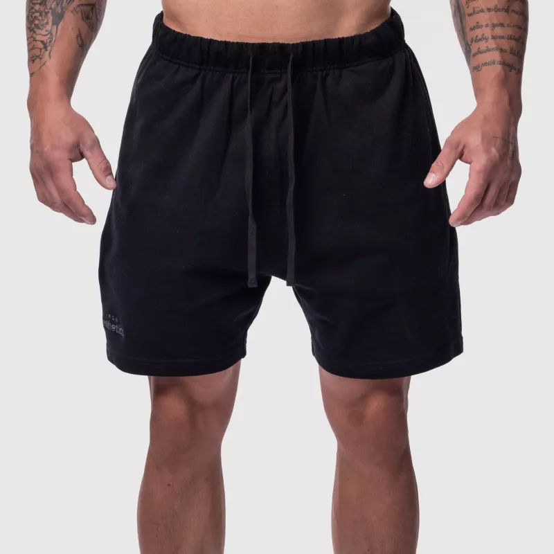 Șorturi din bumbac bărbați Iron Aesthetics Ambition, negre-1