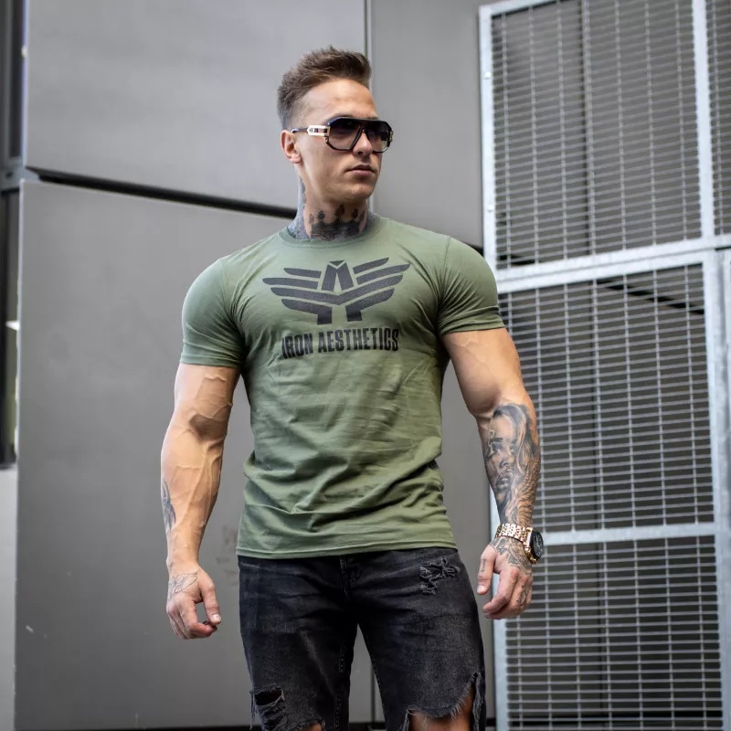 Tricou Ultrasoft Iron Aesthetics, verde armată-4