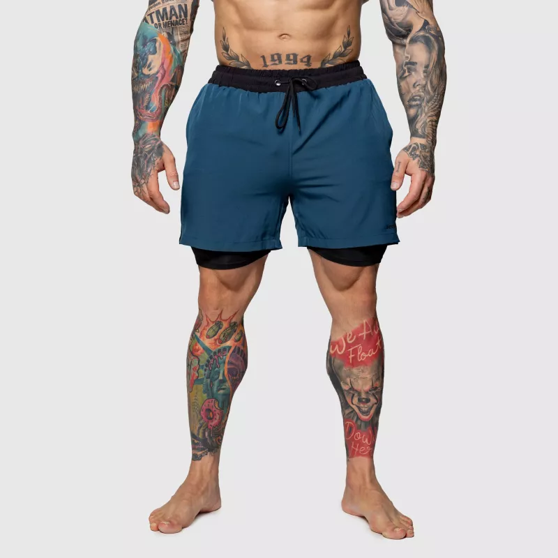 Șorturi de înot Iron Aesthetics  Vortex Core 2in1, navy-4