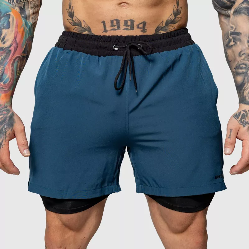 Șorturi de înot Iron Aesthetics  Vortex Core 2in1, navy-2