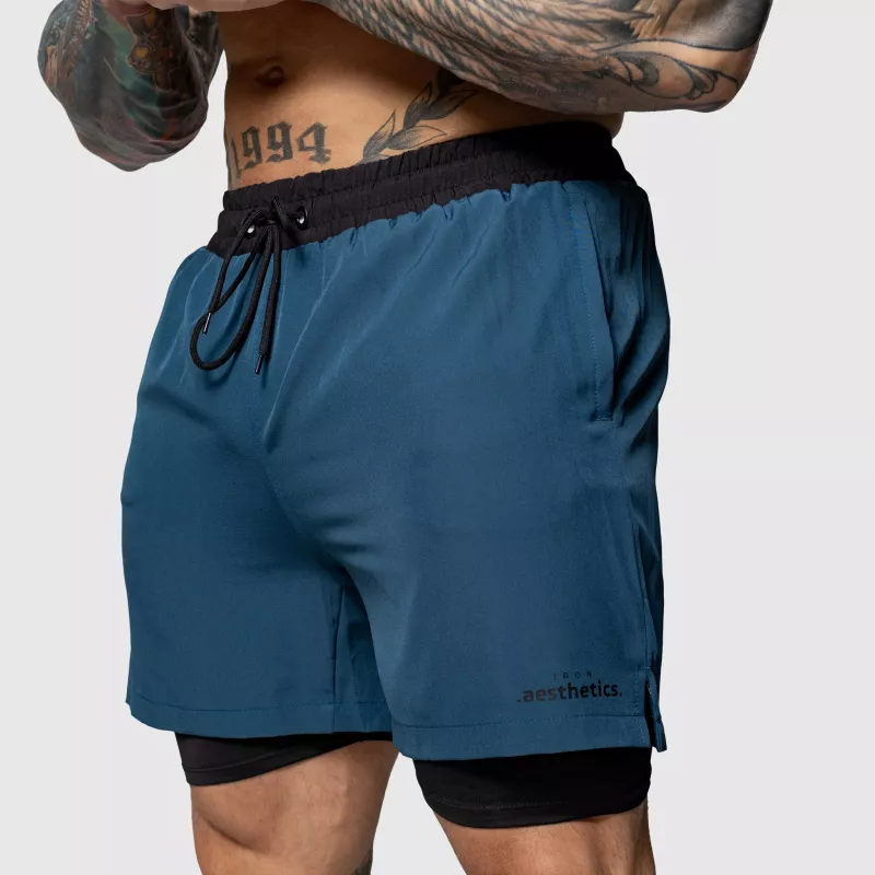 Șorturi de înot Iron Aesthetics  Vortex Core 2in1, navy-3