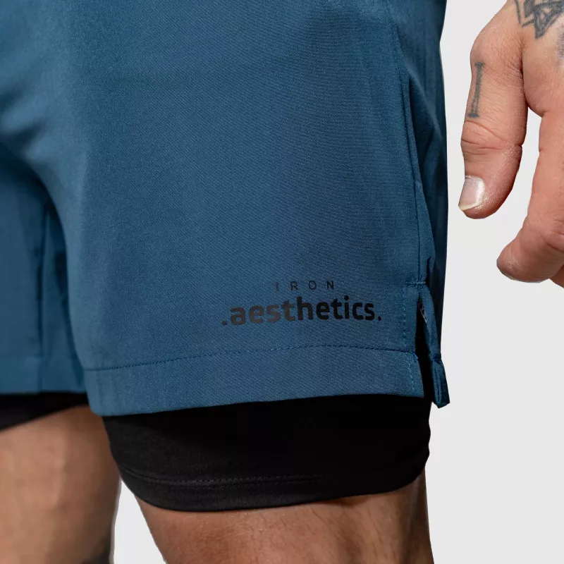 Șorturi de înot Iron Aesthetics  Vortex Core 2in1, navy-8