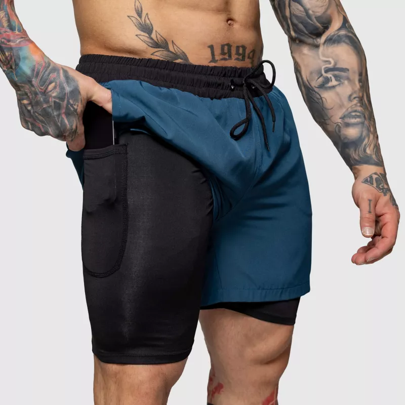 Șorturi de înot Iron Aesthetics  Vortex Core 2in1, navy-1