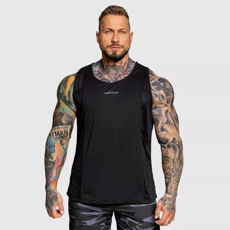 Maiou funcțional bărbați Iron Aesthetics Camo Mesh, negru-1