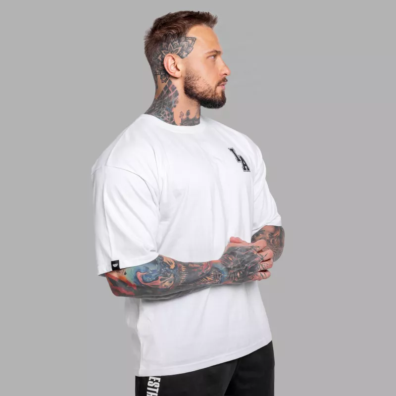 Tricou oversize Iron Aesthetics College, alb-4
