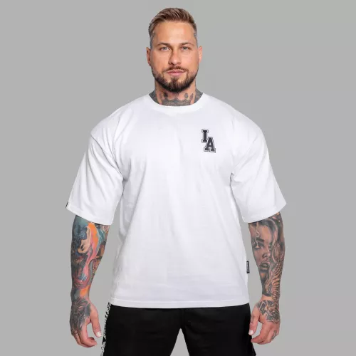 Tricou oversize Iron Aesthetics College, alb