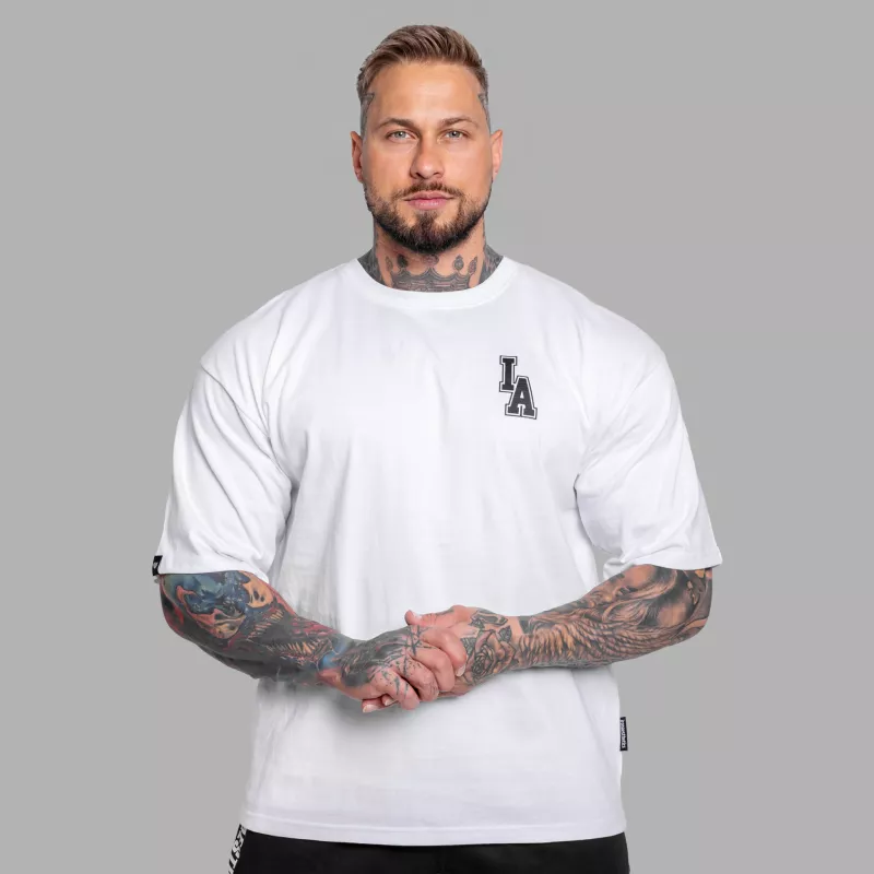 Tricou oversize Iron Aesthetics College, alb-5