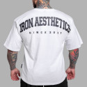 Tricou oversize Iron Aesthetics College, alb