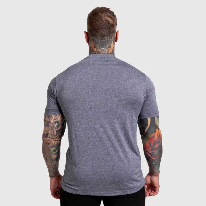 Tricou sport bărbați Iron Aesthetics Flow, navy-5