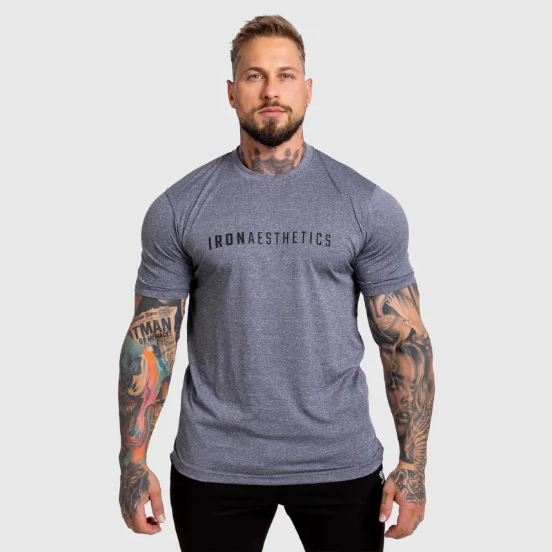 Tricou sport bărbați Iron Aesthetics Flow, navy-1