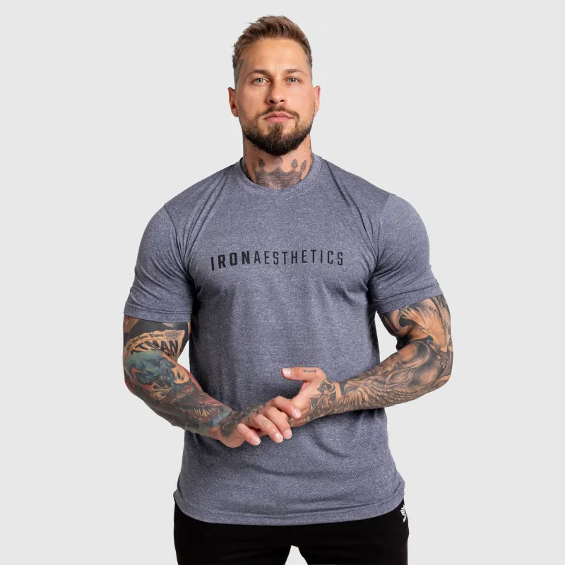 Tricou sport bărbați Iron Aesthetics Flow, navy-4
