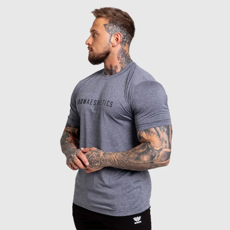 Tricou sport bărbați Iron Aesthetics Flow, navy-3
