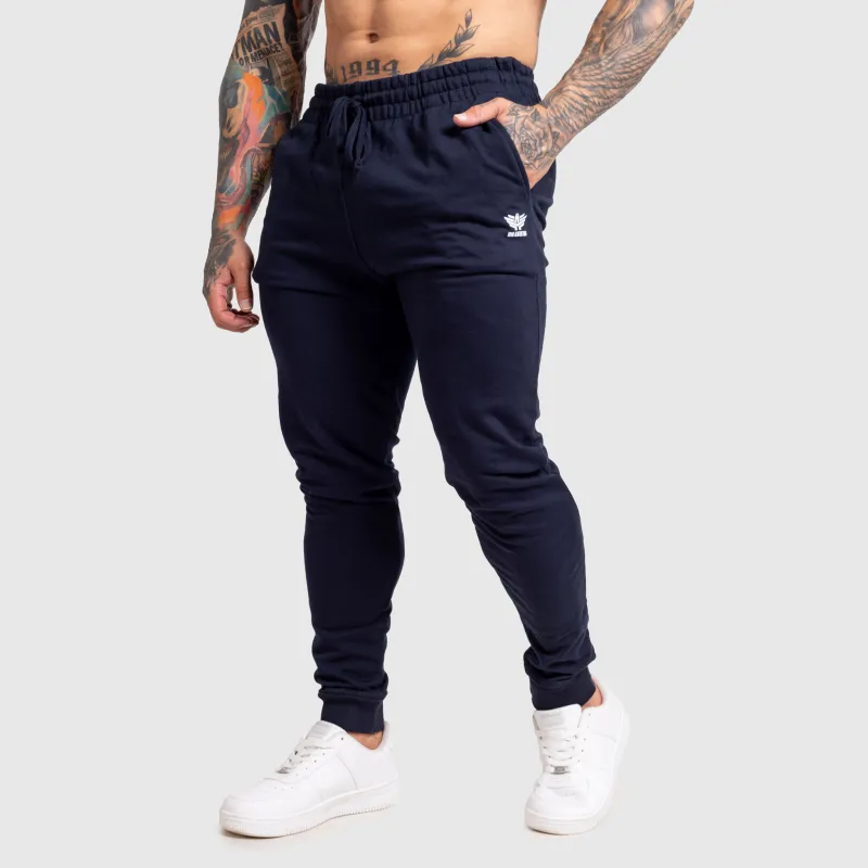 Pantaloni de trening jogger bărbați Iron Aesthetics Snap, navy-3