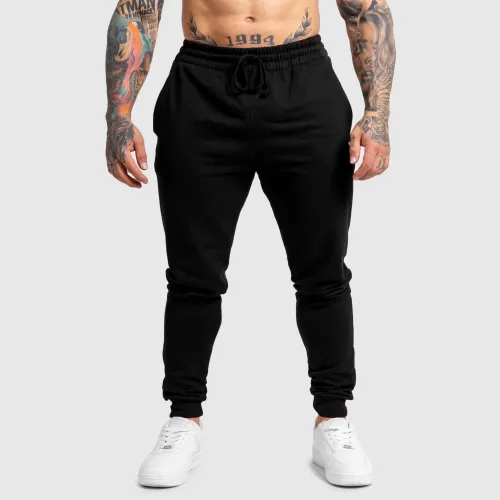Pantaloni de trening jogger bărbați Snap, negri
