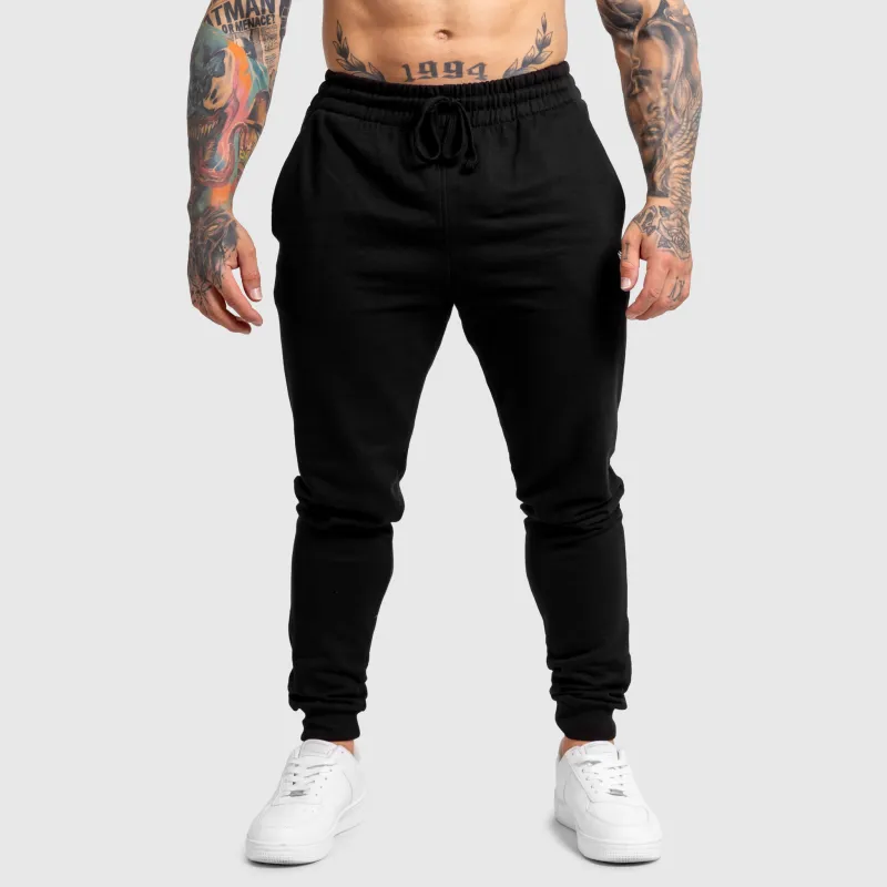 Pantaloni de trening jogger bărbați Iron Aesthetics Snap, negri-2