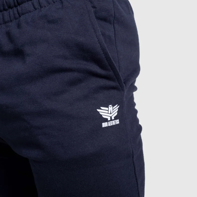 Pantaloni de trening jogger bărbați Iron Aesthetics Snap, navy-4