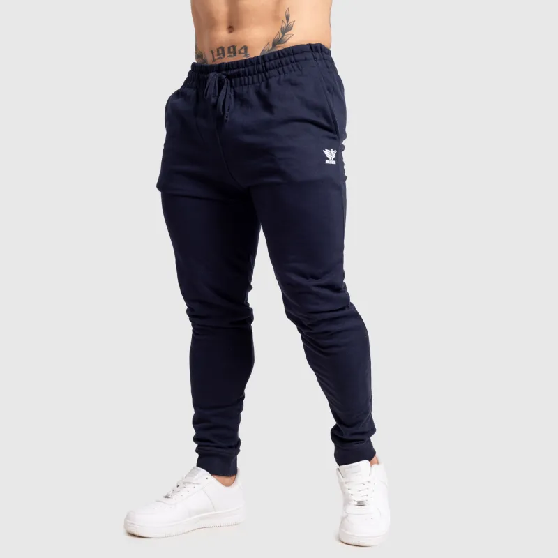 Pantaloni de trening jogger bărbați Iron Aesthetics Snap, navy-5