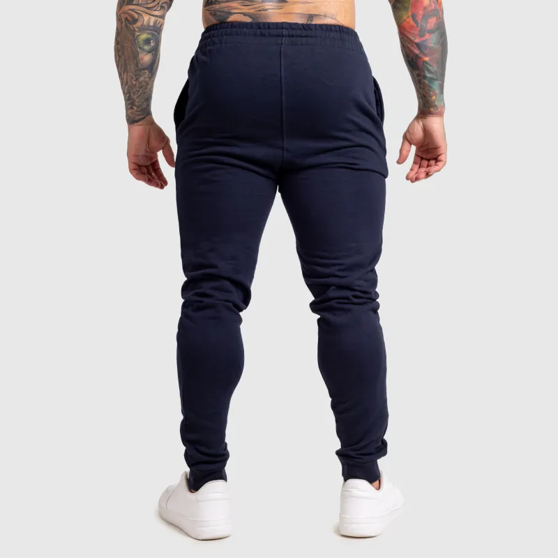 Pantaloni de trening jogger bărbați Iron Aesthetics Snap, navy-6