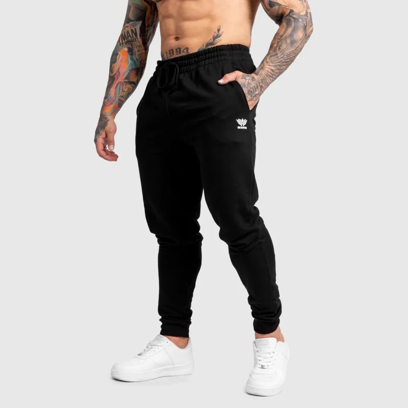 Pantaloni de trening jogger bărbați Iron Aesthetics Snap, negri-3