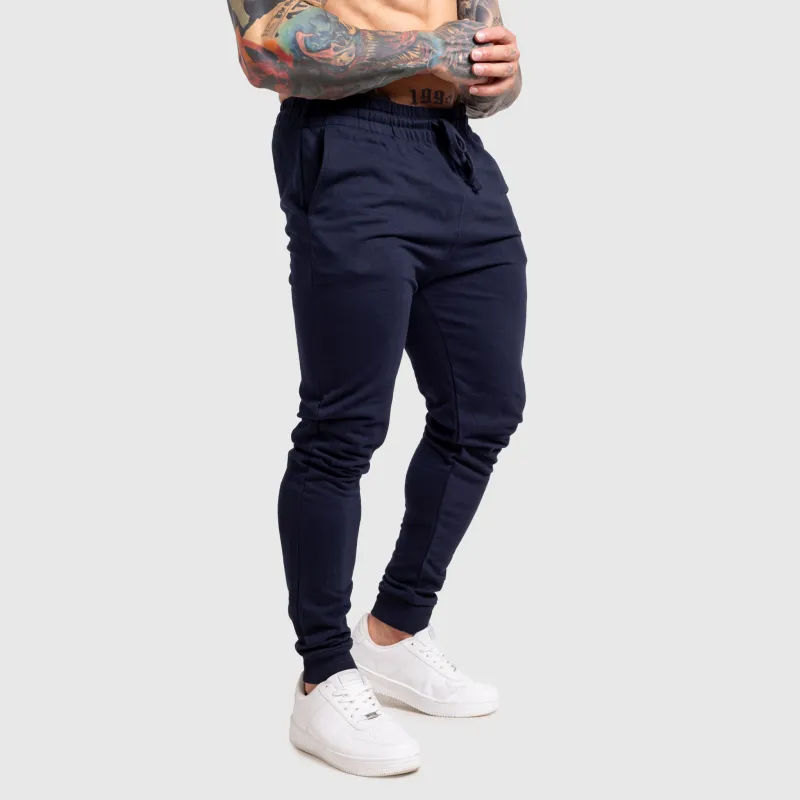 Pantaloni de trening jogger bărbați Iron Aesthetics Snap, navy-7