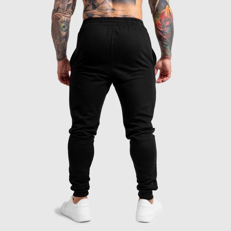 Pantaloni de trening jogger bărbați Iron Aesthetics Snap, negri-4