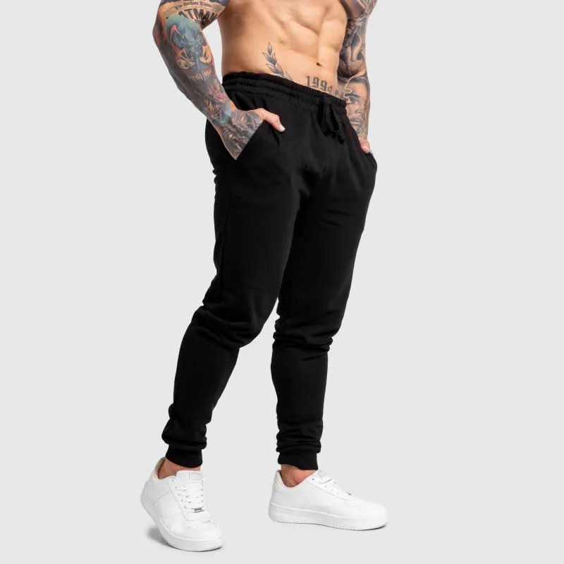 Pantaloni de trening jogger bărbați Iron Aesthetics Snap, negri-5