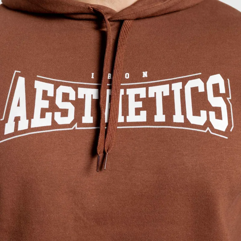 Hanorac cu glugă bărbați Iron Aesthetics Frontline, cocoa-6