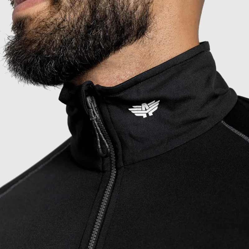 Hanorac cu fermoar bărbați Iron Aesthetics Stride, negru-7