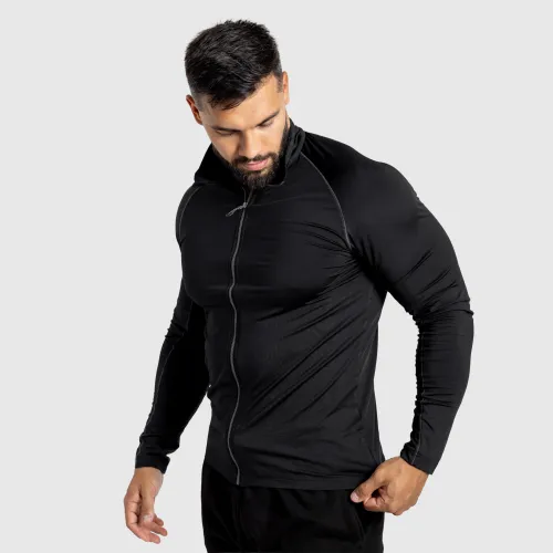 Hanorac cu fermoar bărbați Iron Aesthetics Stride, negru
