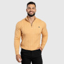Pulover bărbați Iron Aesthetics Cable Knit, camel