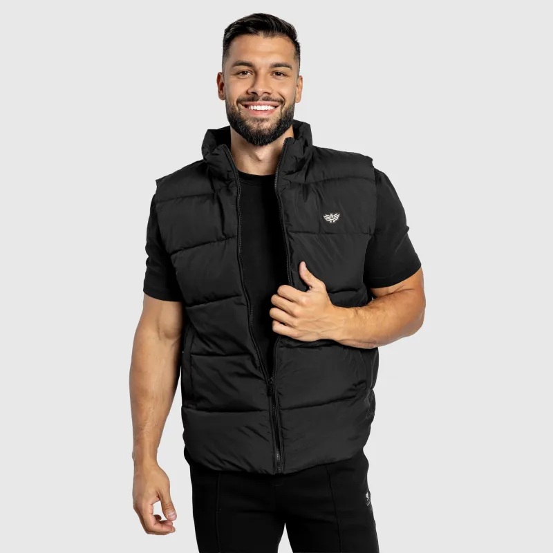 Vestă matlasată bărbați Iron Aesthetics Explorer, neagră-3