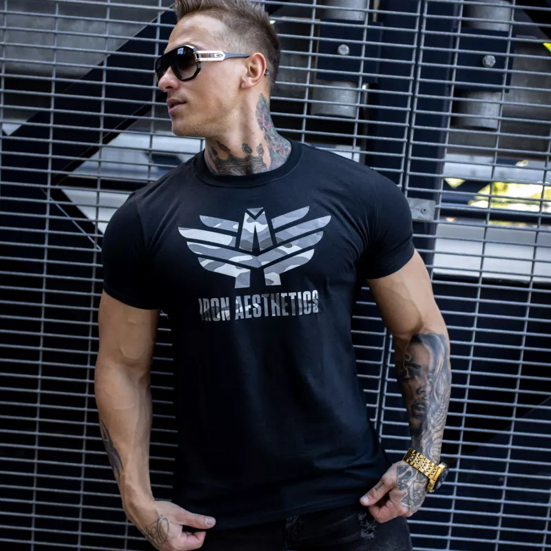 Tricou Ultrasoft Iron Aesthetics, camuflaj negru-2