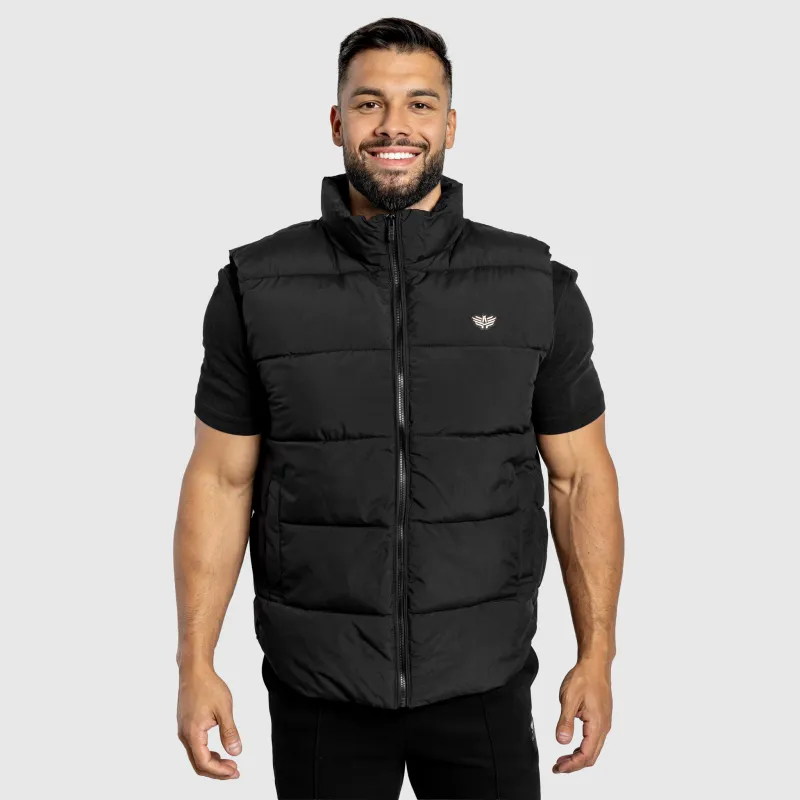 Vestă matlasată bărbați Iron Aesthetics Explorer, neagră-4
