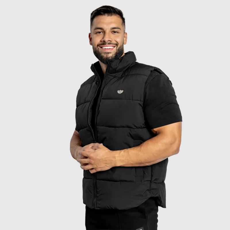 Vestă matlasată bărbați Iron Aesthetics Explorer, neagră-5