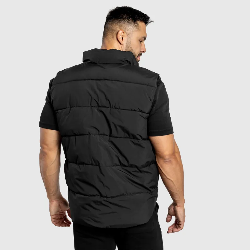 Vestă matlasată bărbați Iron Aesthetics Explorer, neagră-6