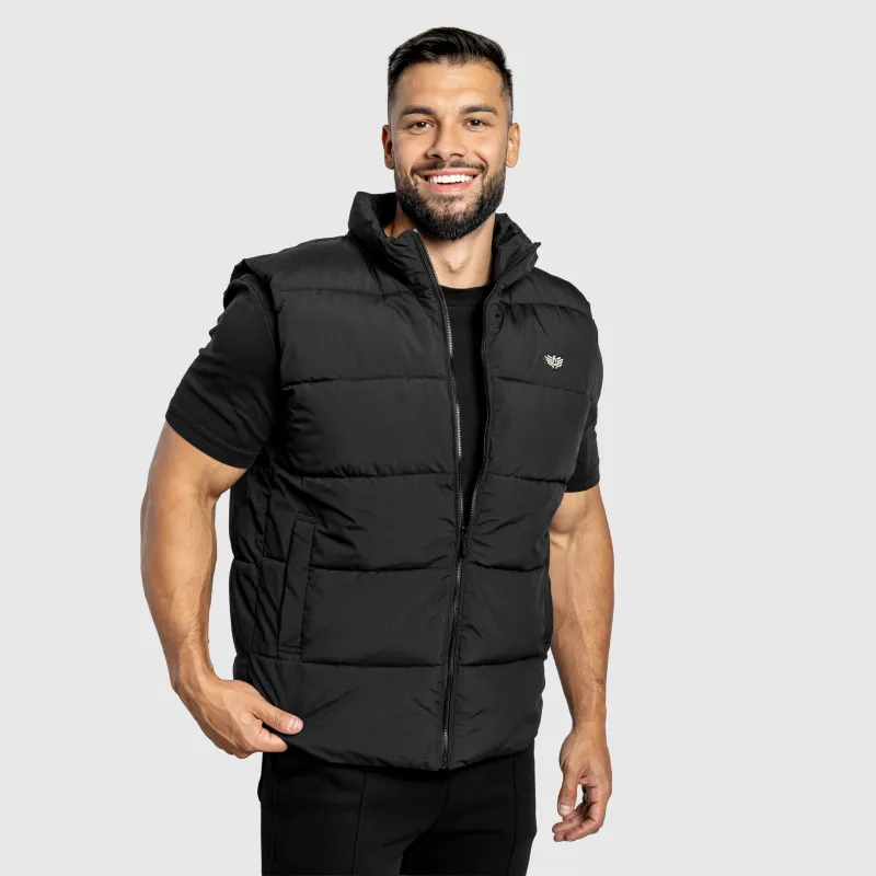 Vestă matlasată bărbați Iron Aesthetics Explorer, neagră-8