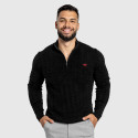 Pulover bărbați Iron Aesthetics Cable Knit, negru