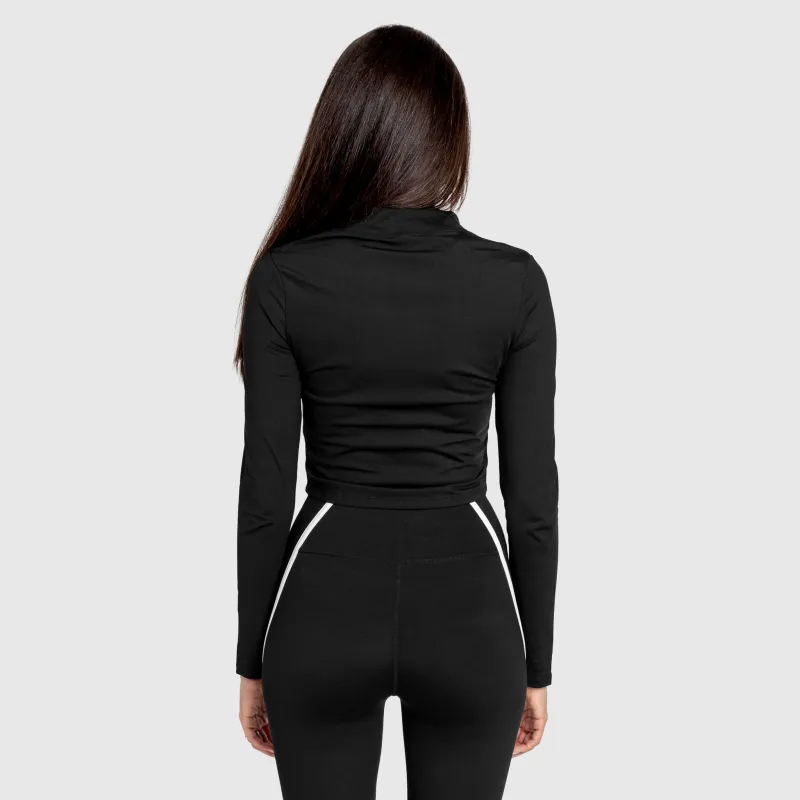 Jachetă sport cu fermoar damă Iron Aesthetics Define, neagră-2