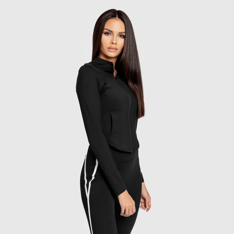 Jachetă sport cu fermoar damă Iron Aesthetics Define, neagră-3